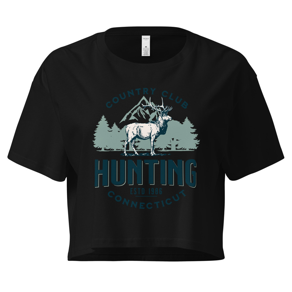 Deer Hunting Country Club  Women's Crop Top