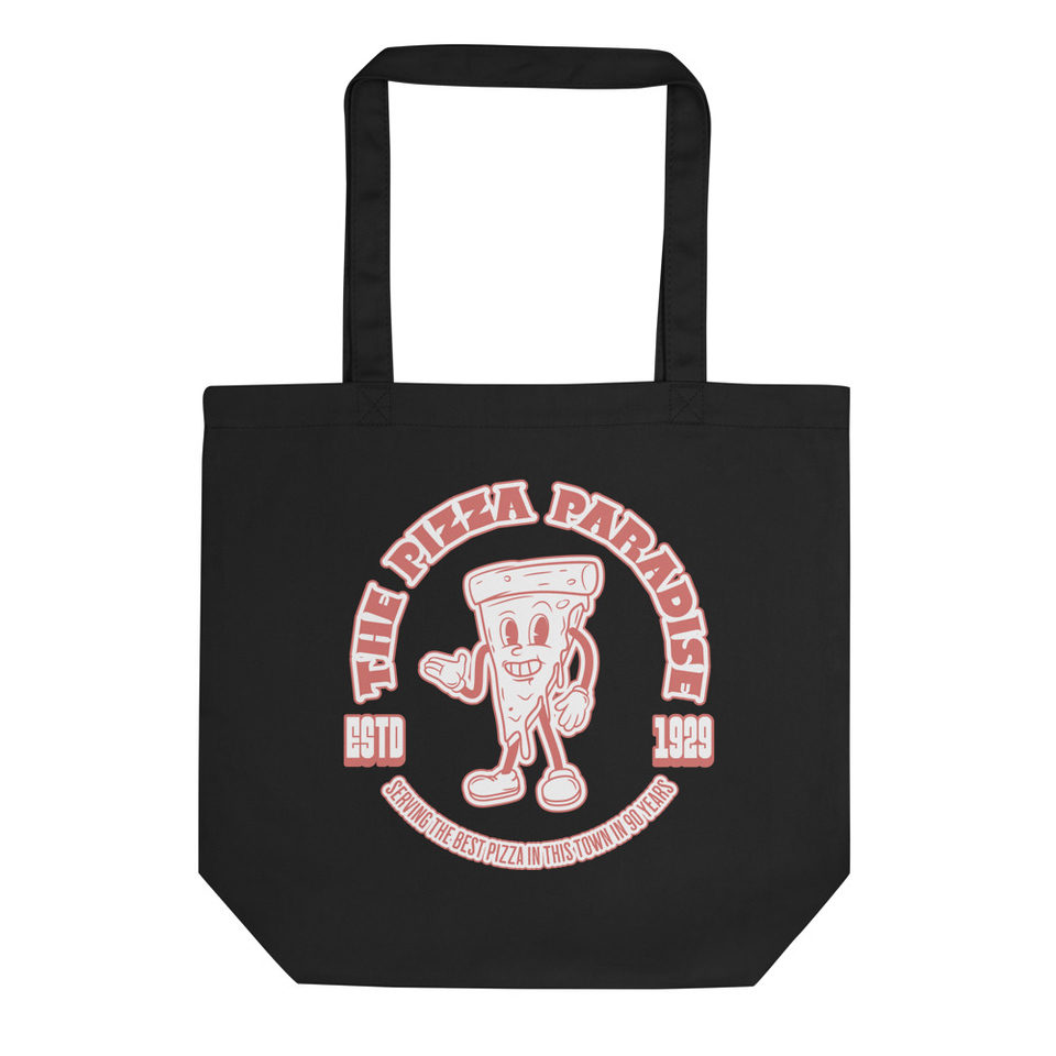 Pizza Mascot Logo Eco Tote Bag