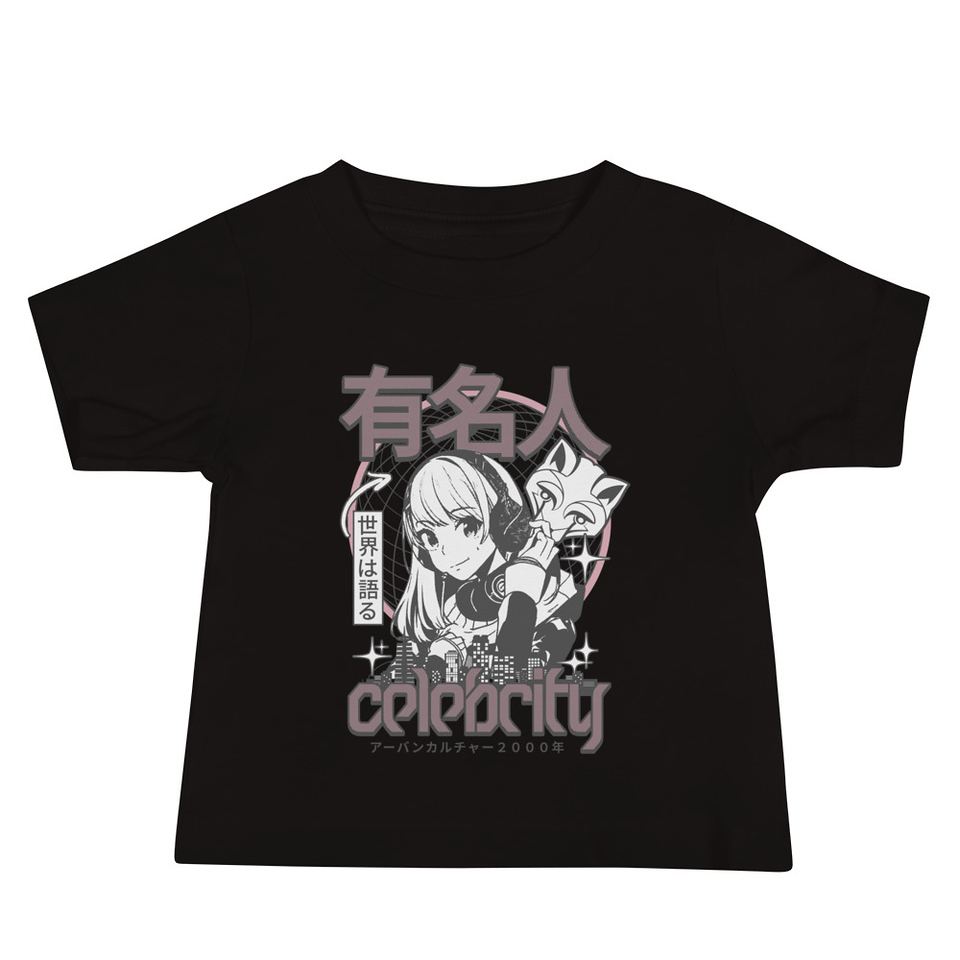 Anime Celebrity Girl - Japanese Cyber Streetwear Baby Staple Tee