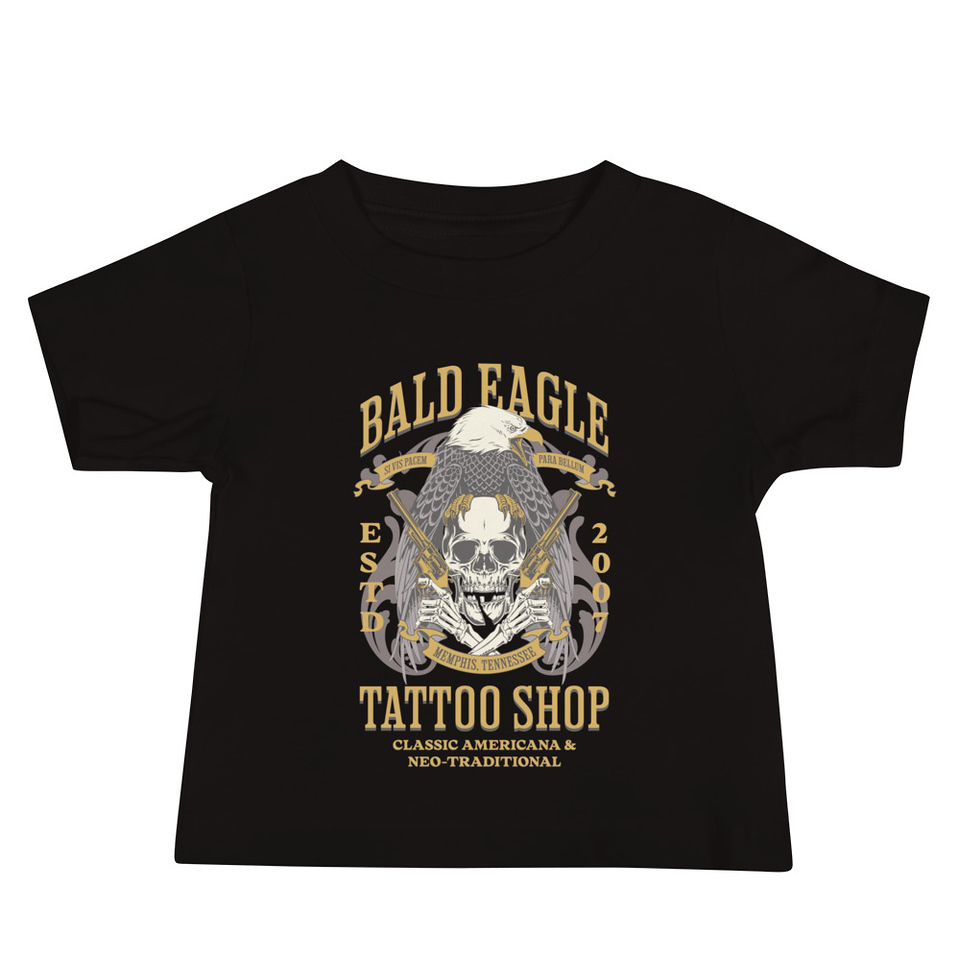Bald Eagle Tattoo Shop - Skeleton Baby Staple Tee