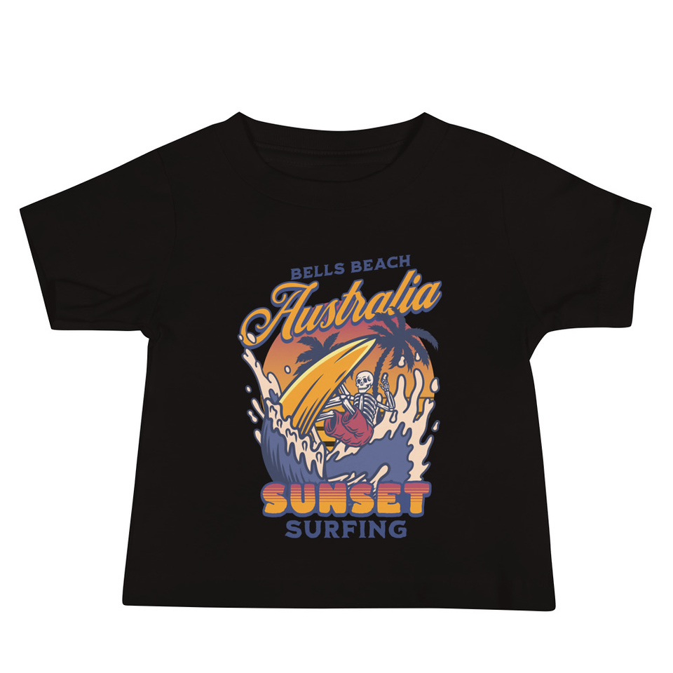 Bells Beach Australia Sunset Surfing Baby Staple Tee