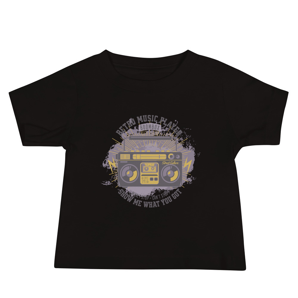 Boombox Music Player - Retro Baby Staple Tee