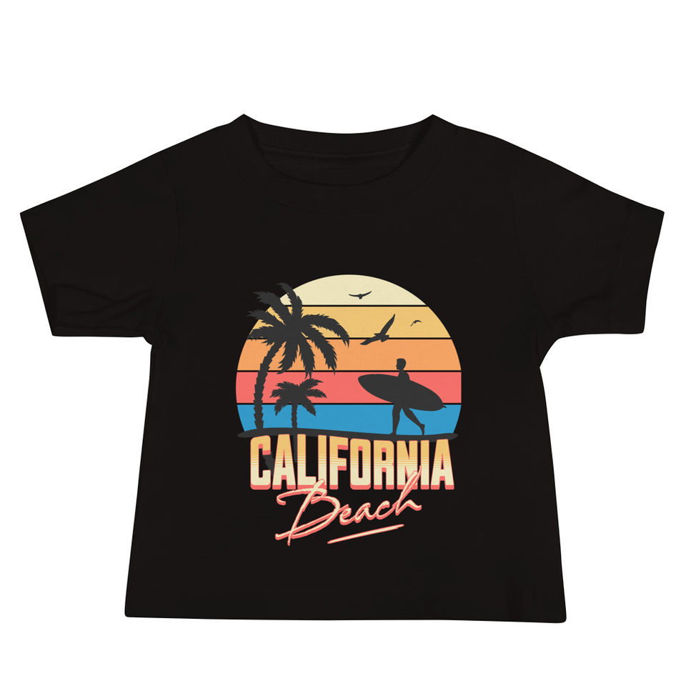 California Beach - Retro Surf Baby Staple Tee