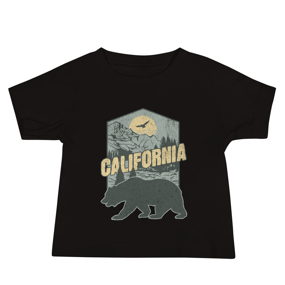 California Bear - Outdoors Wilderness Camping Hiking Baby Staple Tee