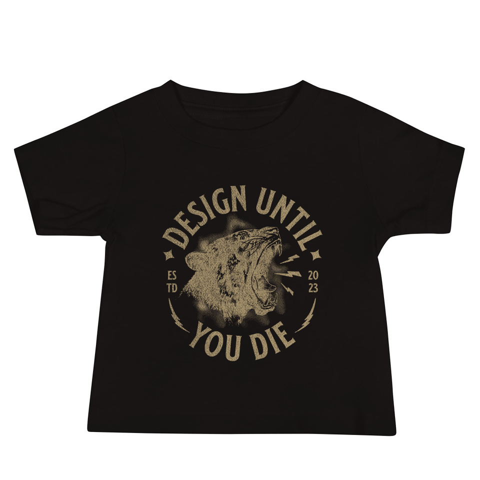 DESIGN UNTIL YOU DIE Baby Staple Tee