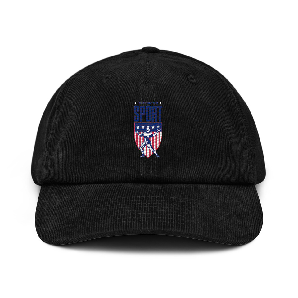 American Football Sport Corduroy Hat