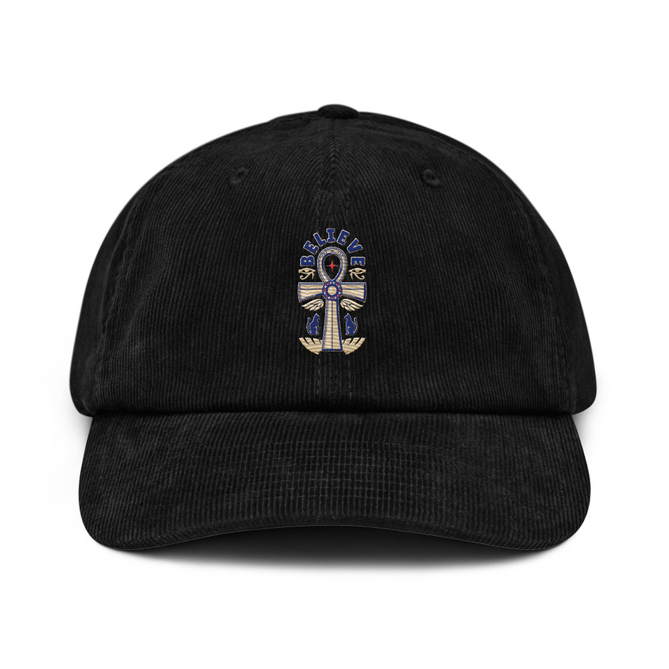 Believe  - Faith Symbol Corduroy Hat