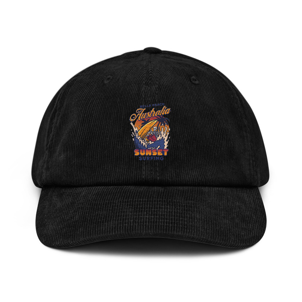 Bells Beach Australia Sunset Surfing Corduroy Hat