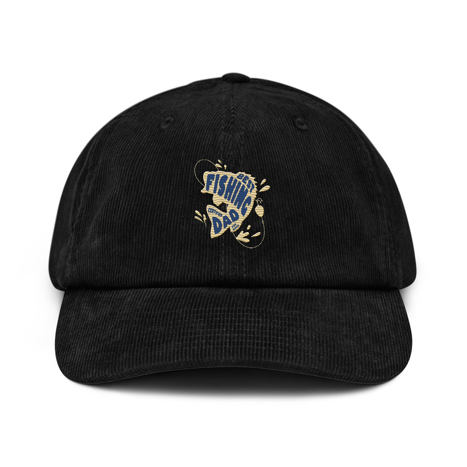 Best Fishing Dad - Typography Corduroy Hat
