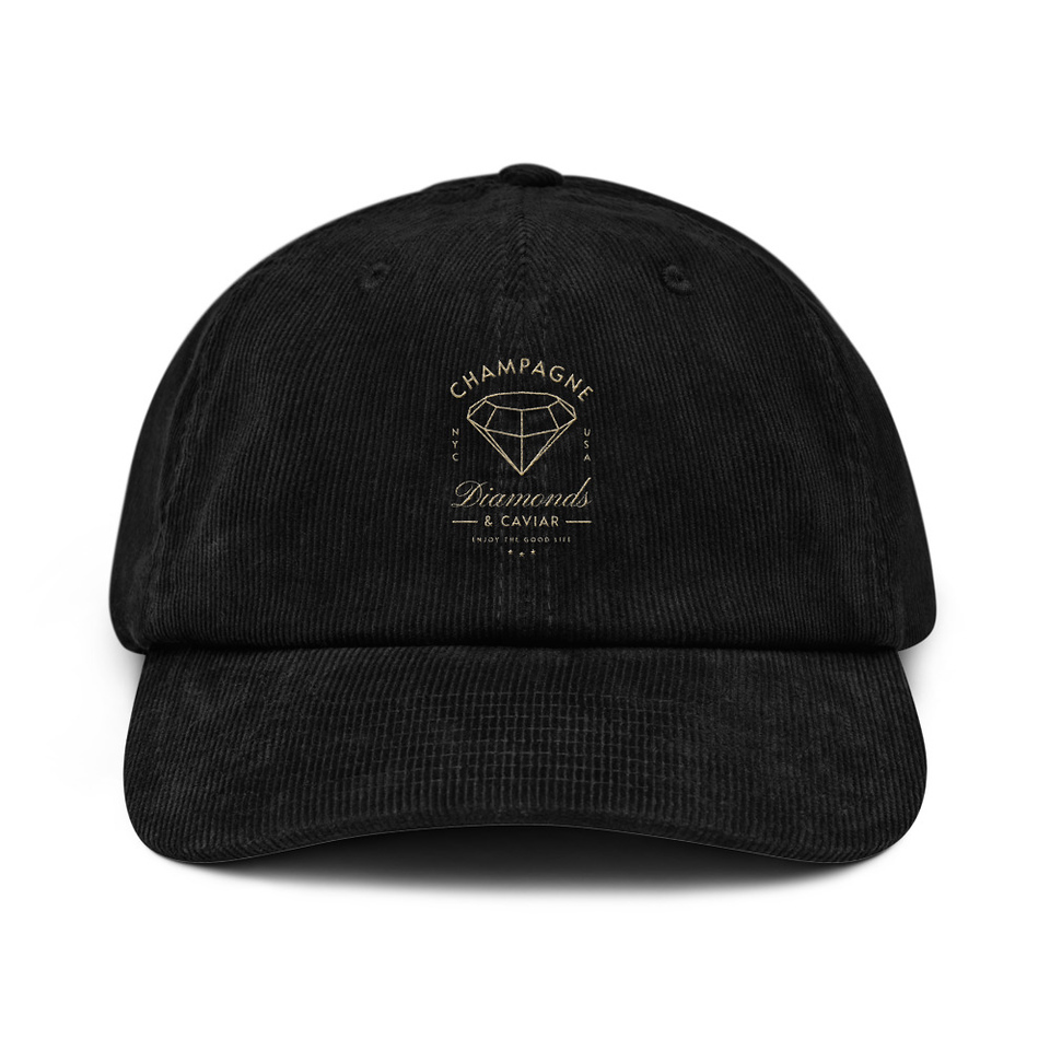 Black Diamonds - Elegant Corduroy Hat