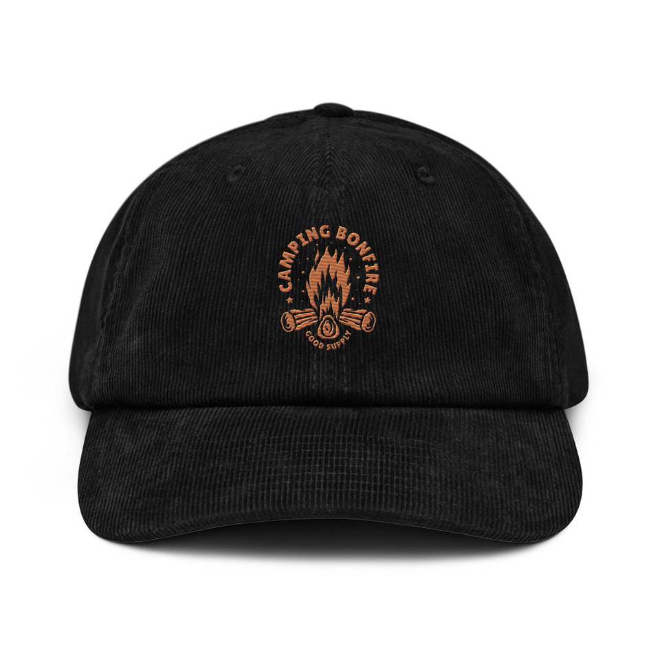 Camping Bonfire - Firewood Corduroy Hat