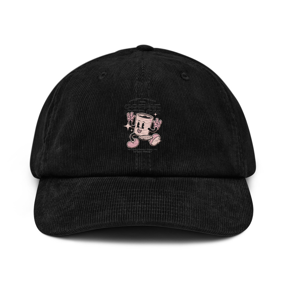 Coffee Break Mascot Corduroy Hat