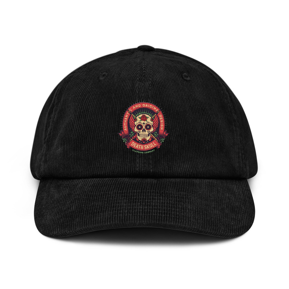 Death Skull - Badge  Corduroy Hat