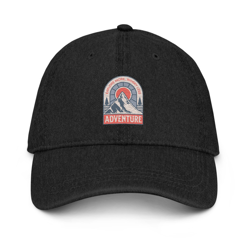 Adventure - Mountain Climbing Denim Hat