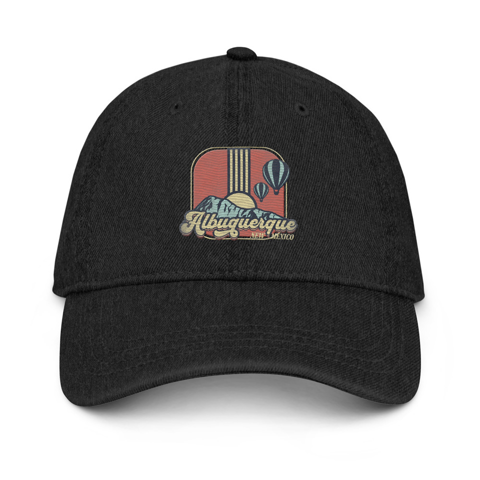 Albuquerque - Retro Hot Air Baloon Denim Hat