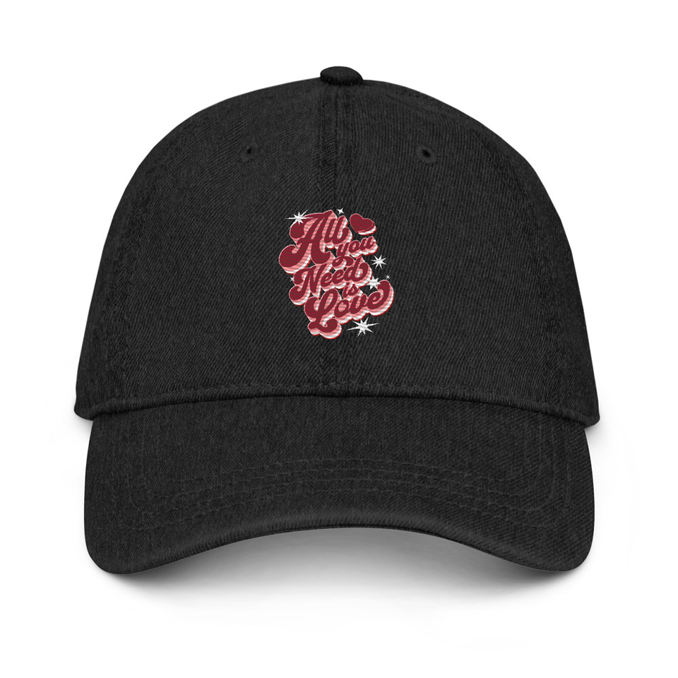 All You Need is Love - Retro Valentines Day Denim Hat