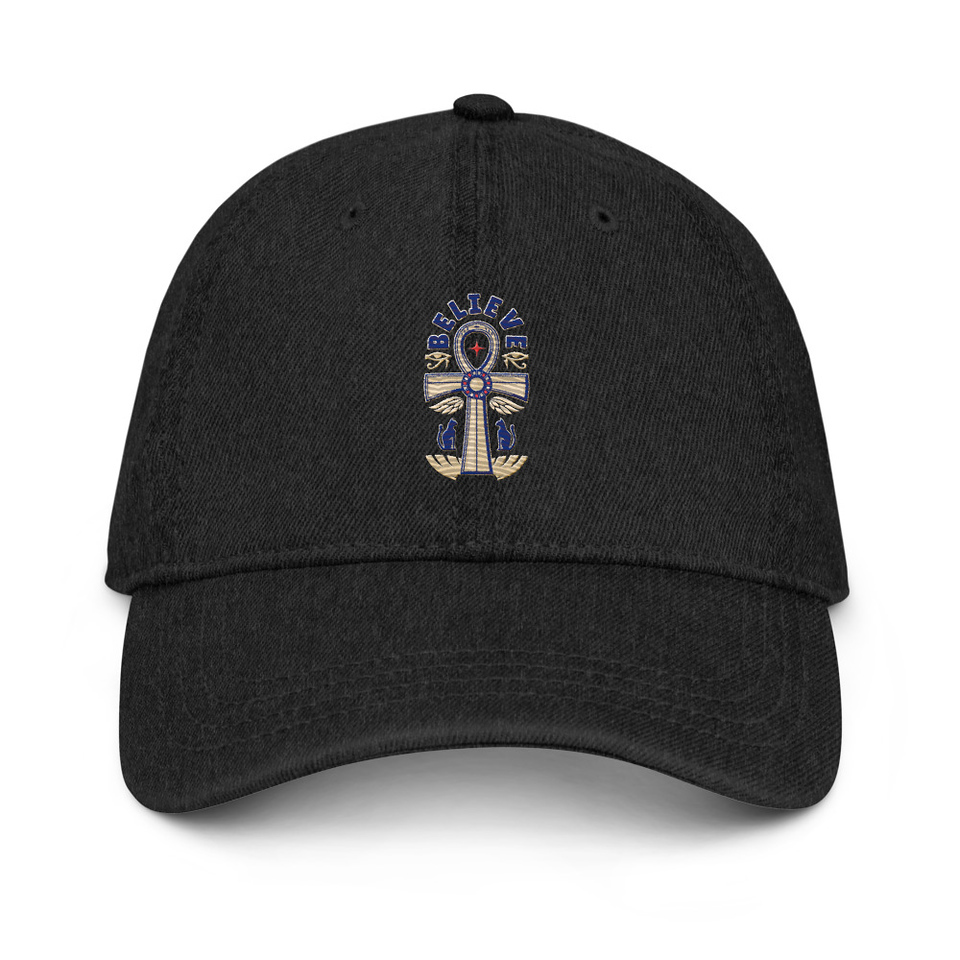 Believe  - Faith Symbol Denim Hat
