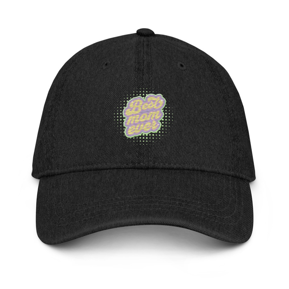 Best Mom Ever - Retro Typography Denim Hat