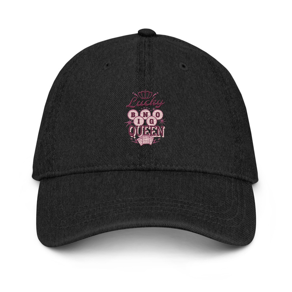 Bingo Queen - Retro Crown Denim Hat