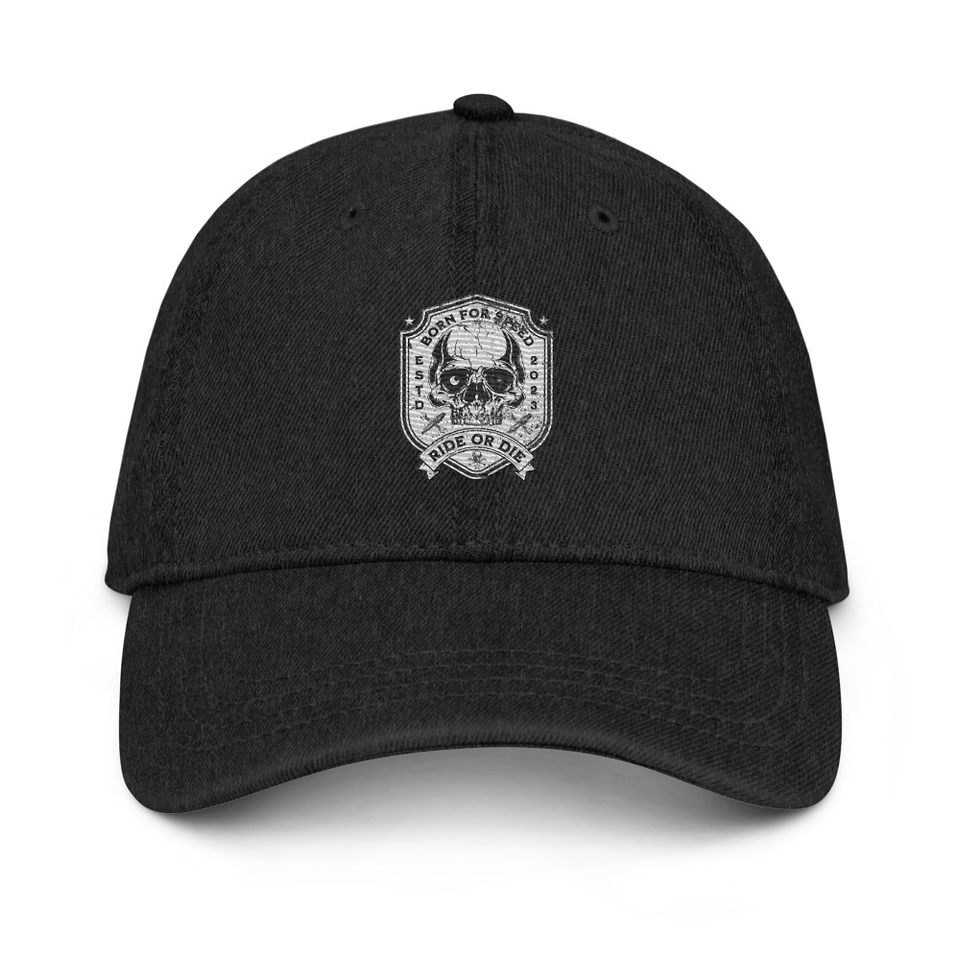 BORN FOR SPEED RIDE OR DIE Denim Hat