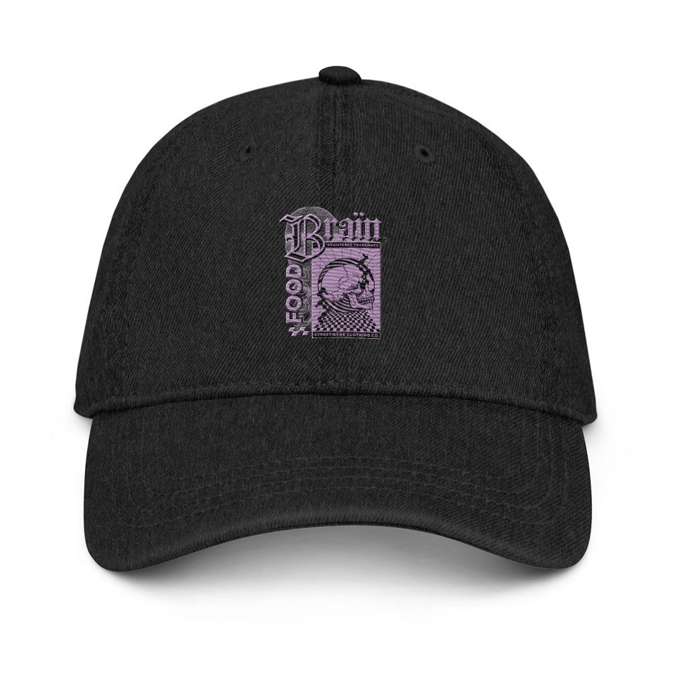 Brain Food - Y2K Skull Streetwear Denim Hat