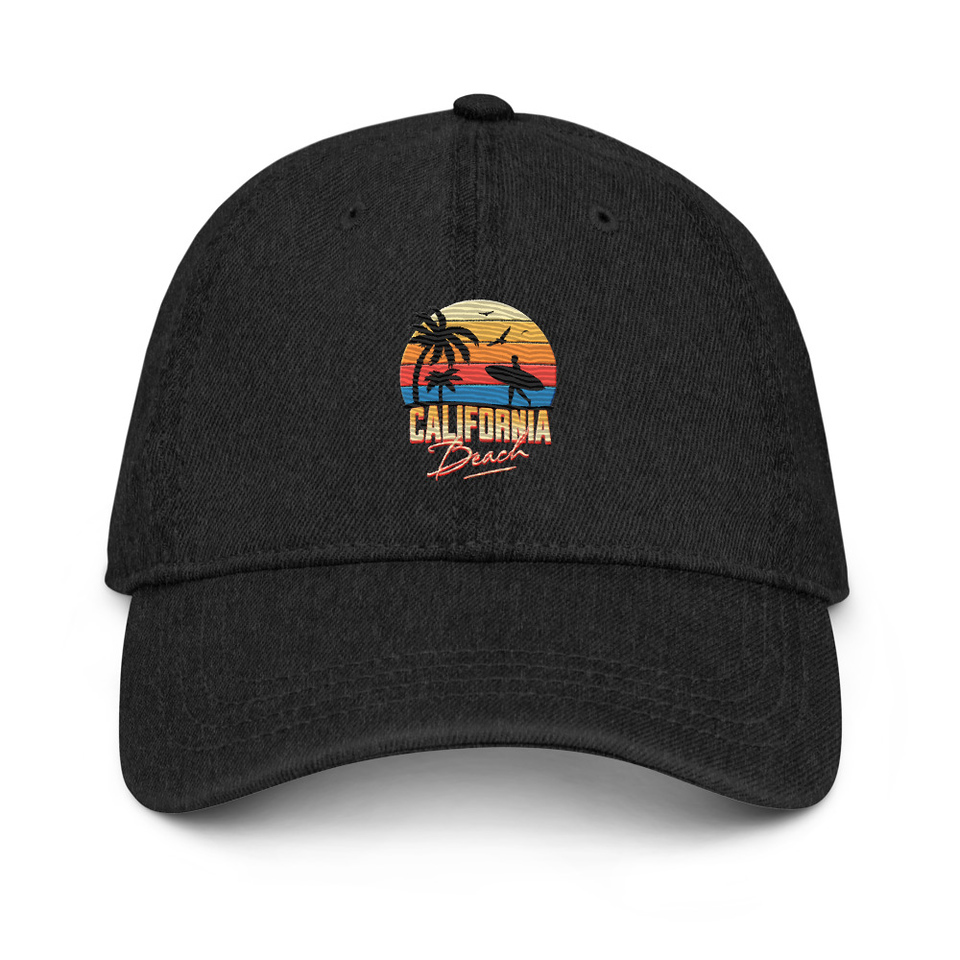 California Beach - Retro Surf Denim Hat