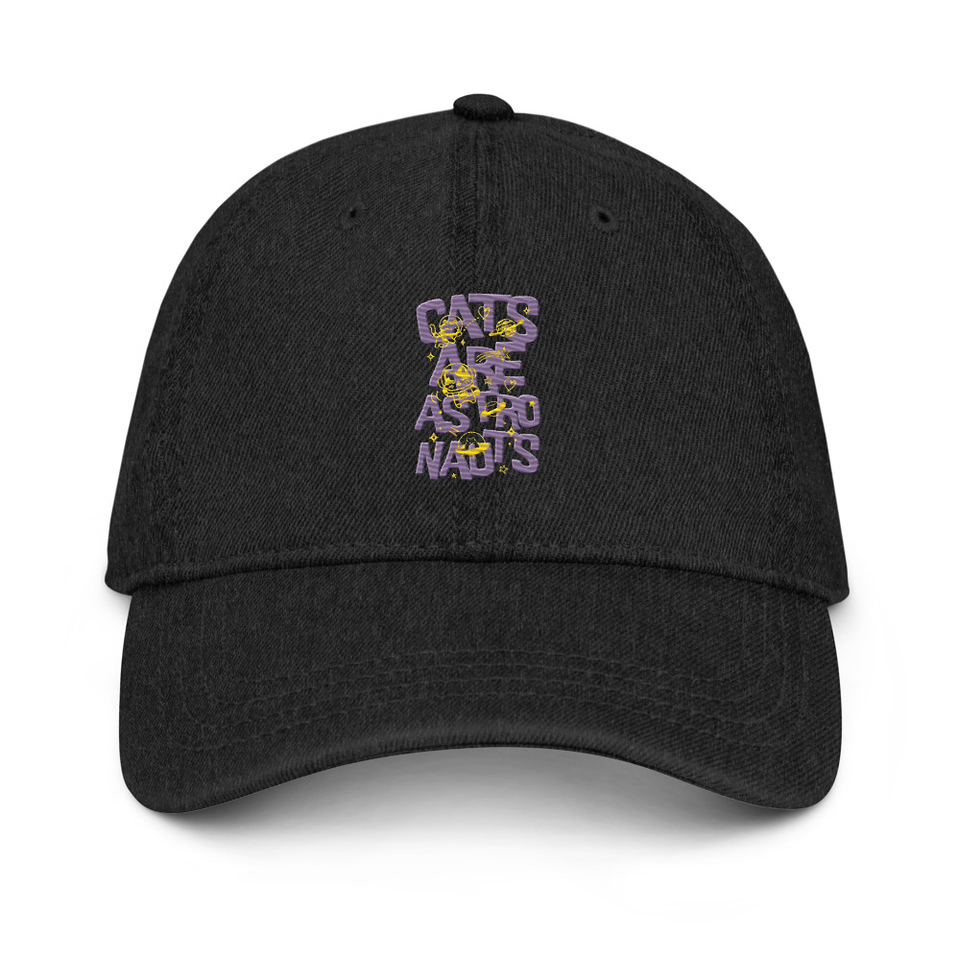 Cats are Astronauts Denim Hat