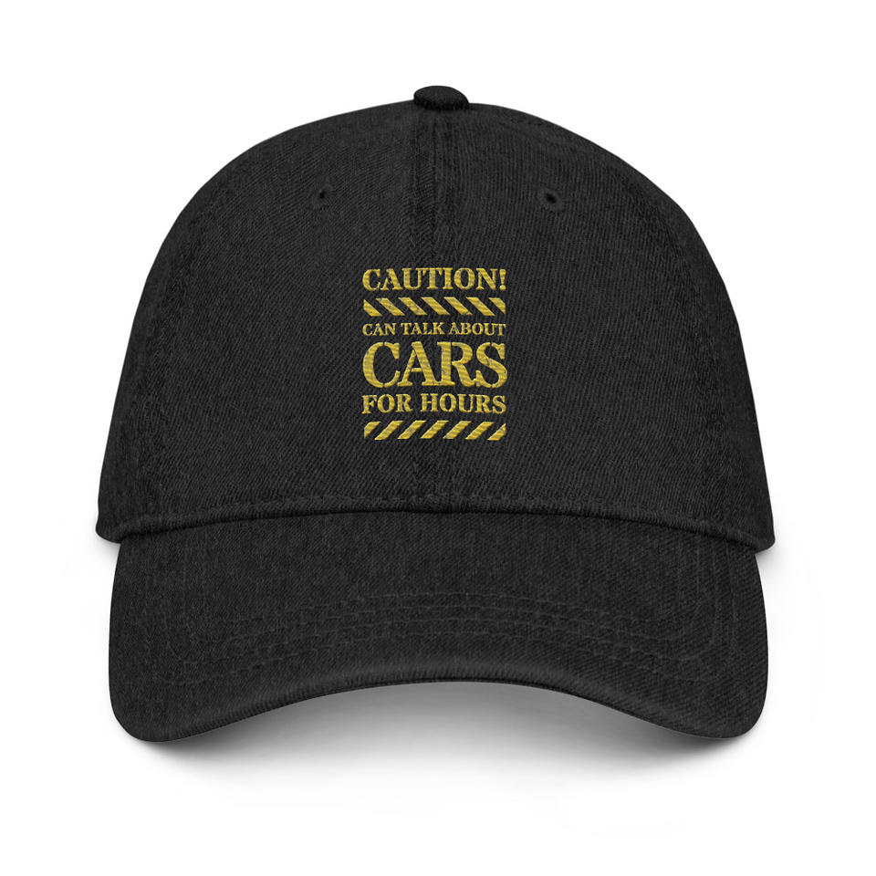Caution Signs - Yellow Traffic Sign Denim Hat