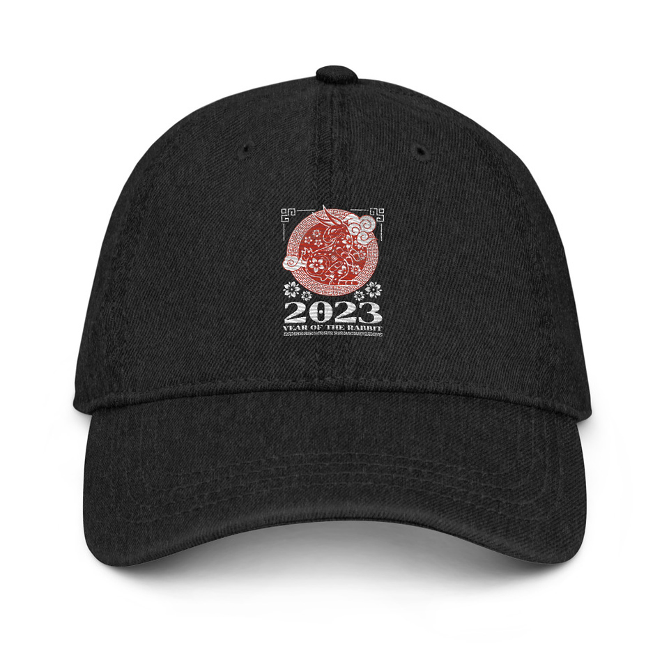 Chinese Lunar Year - Rabbit Denim Hat