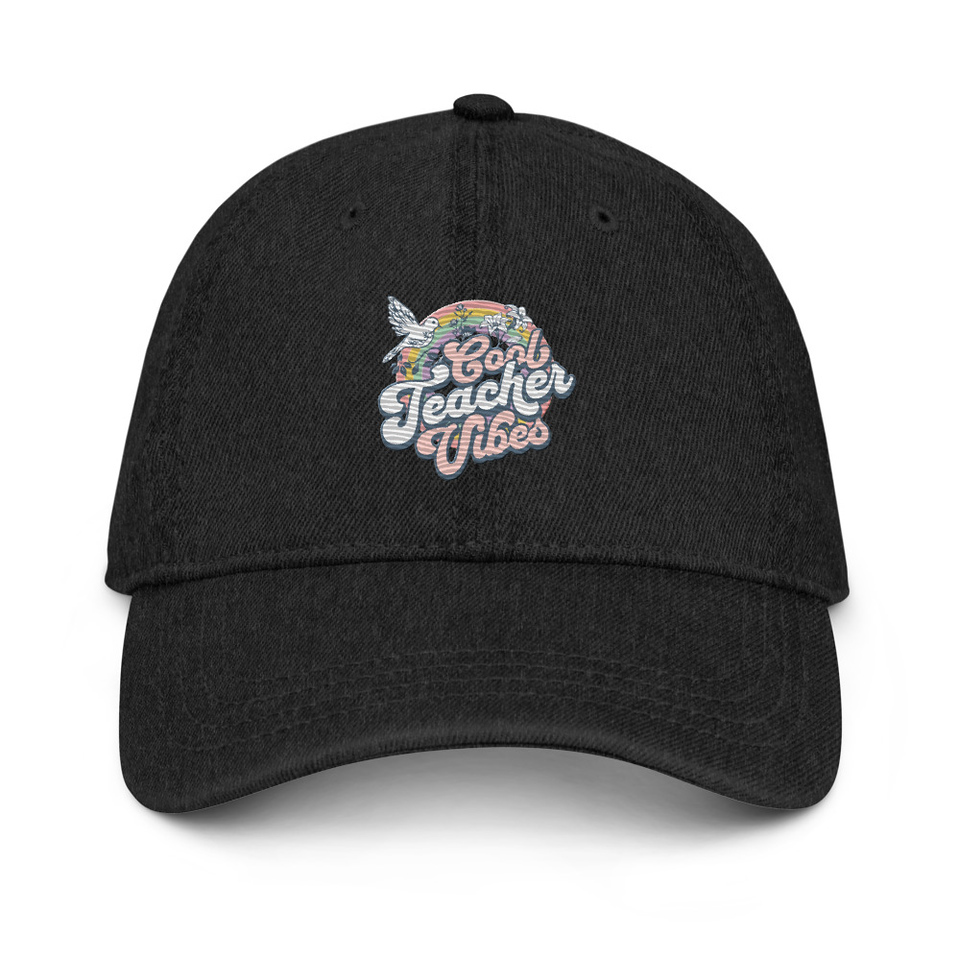 Cool Teacher Vibes Denim Hat