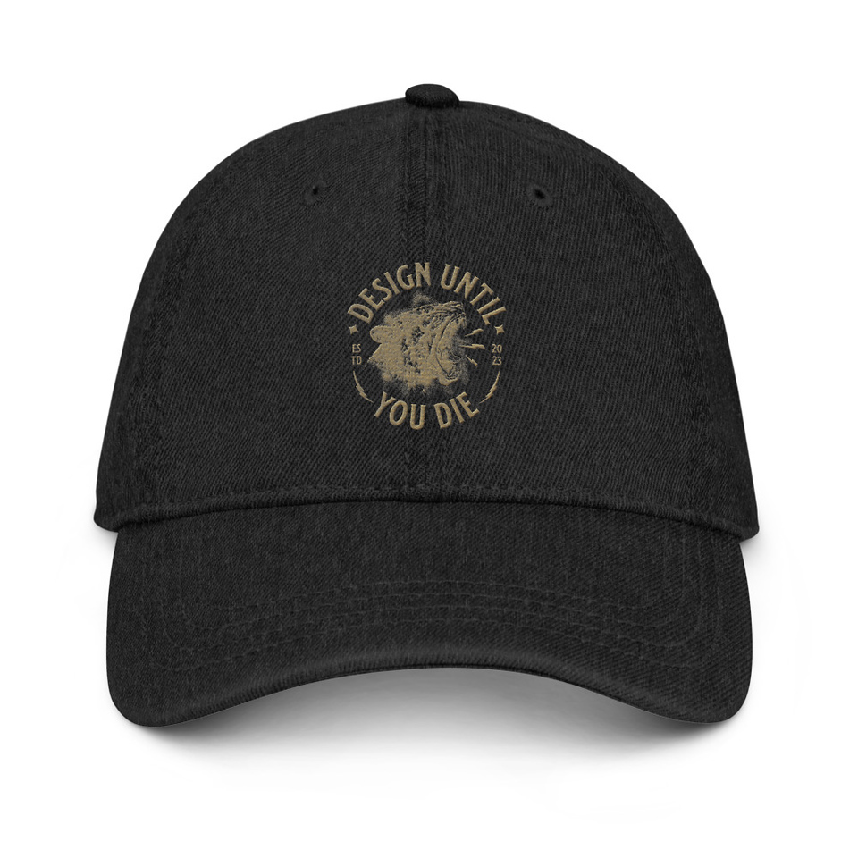 DESIGN UNTIL YOU DIE Denim Hat