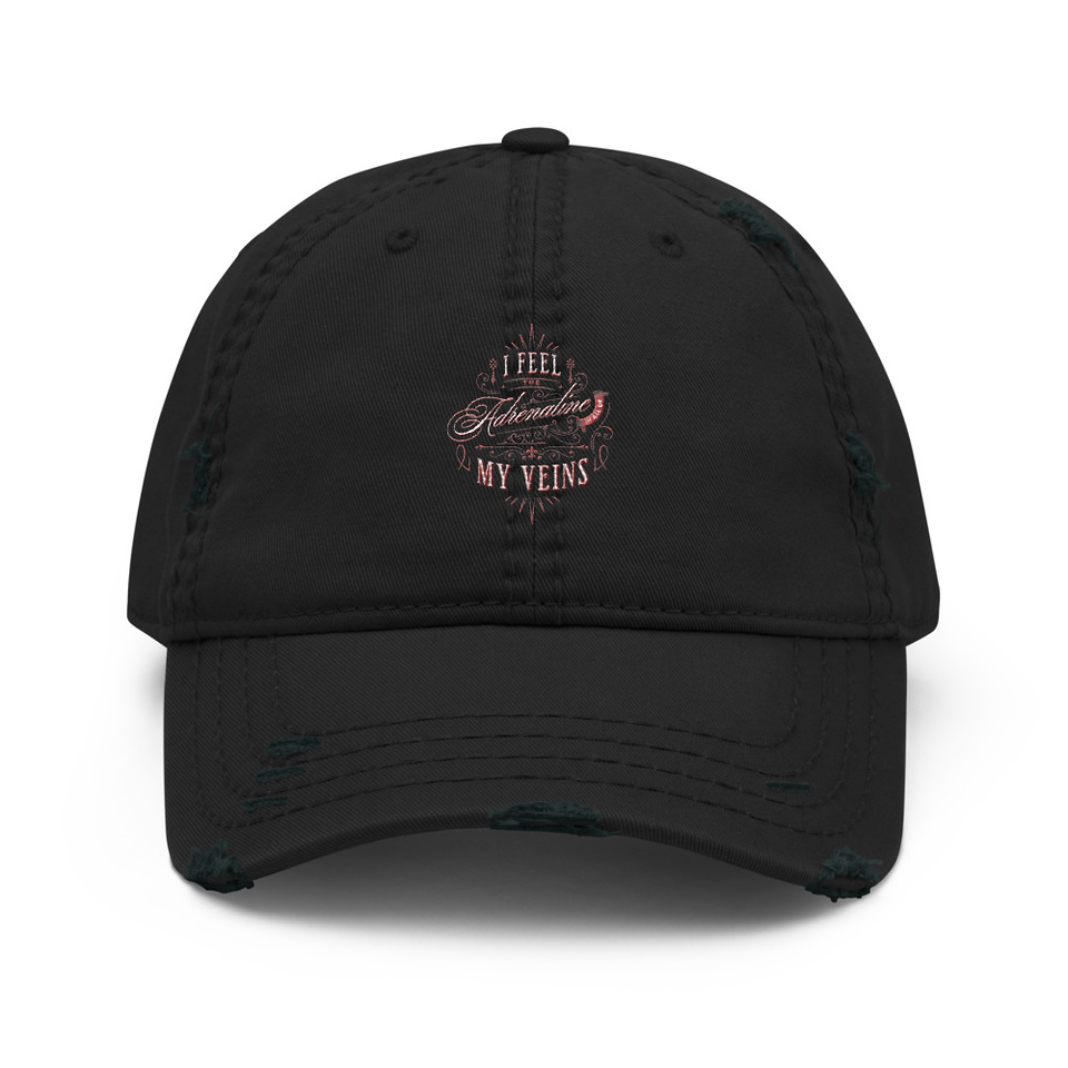 Adrenaline in my Veins - Victorian Distressed Dad Hat