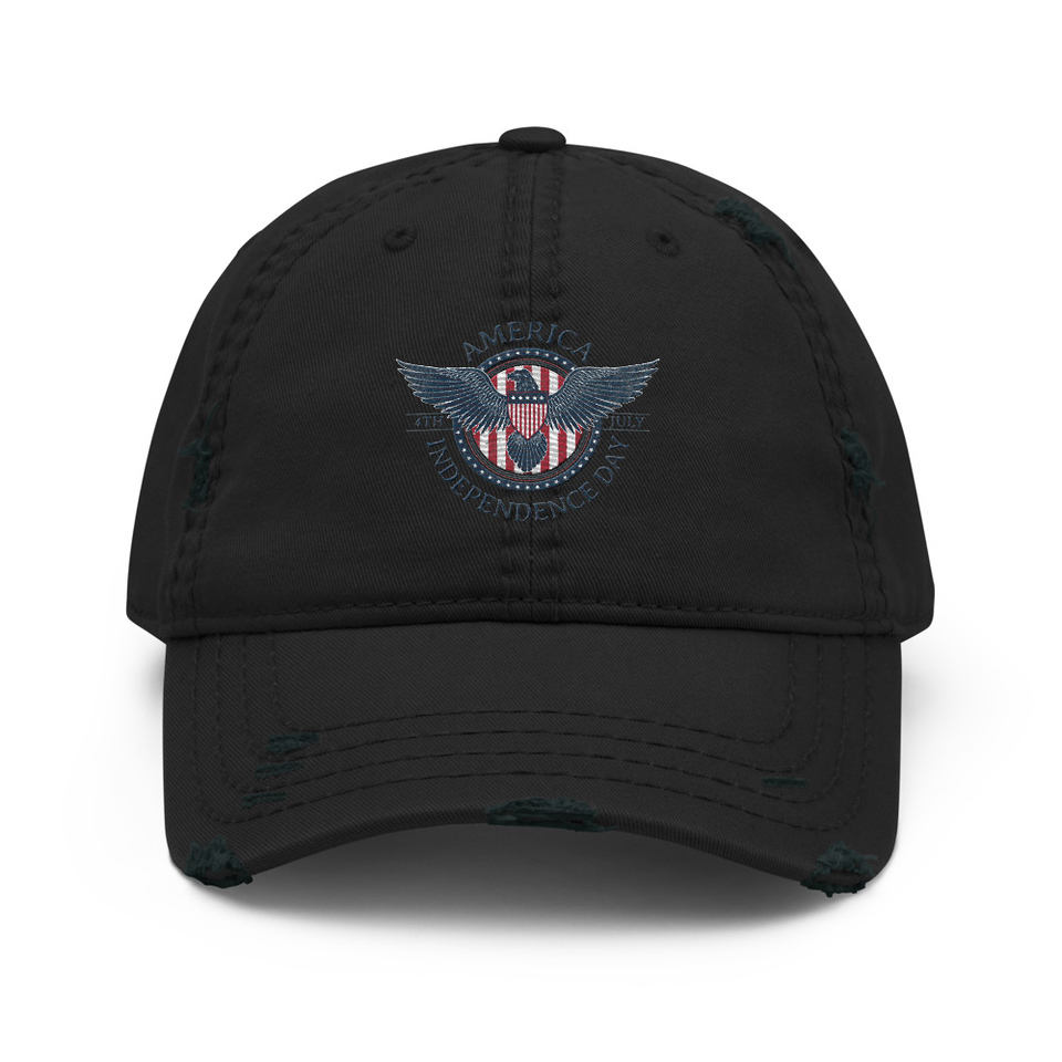 American Eagle Badge Distressed Dad Hat