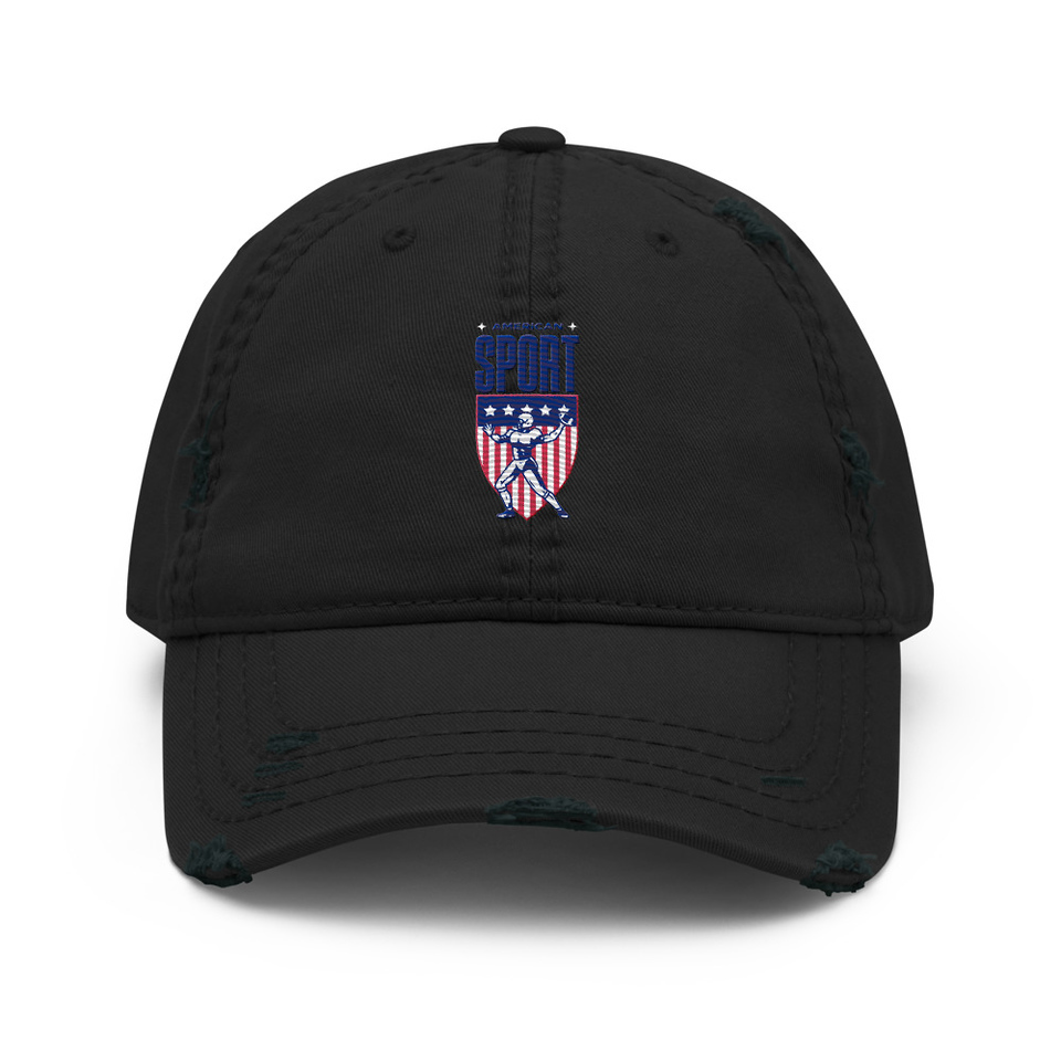 American Football Sport Distressed Dad Hat
