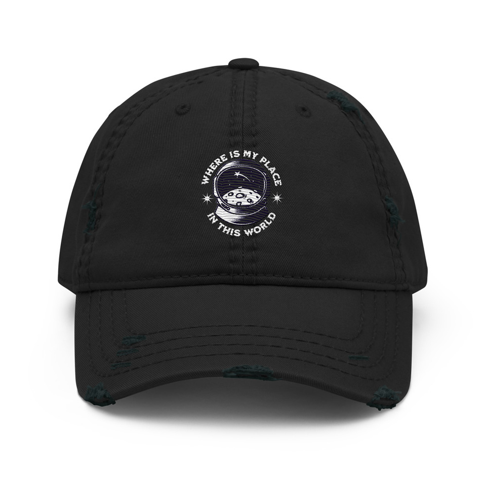 Astronaut Distressed Dad Hat