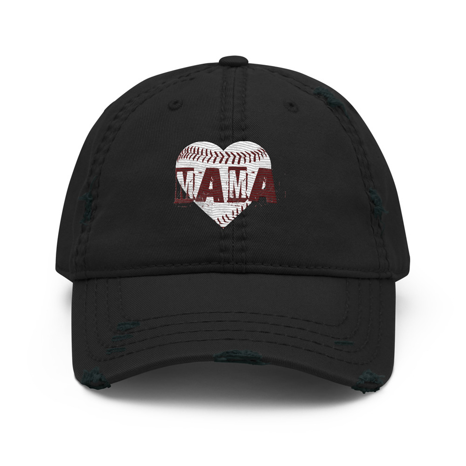 Baseball MAMA Distressed Dad Hat