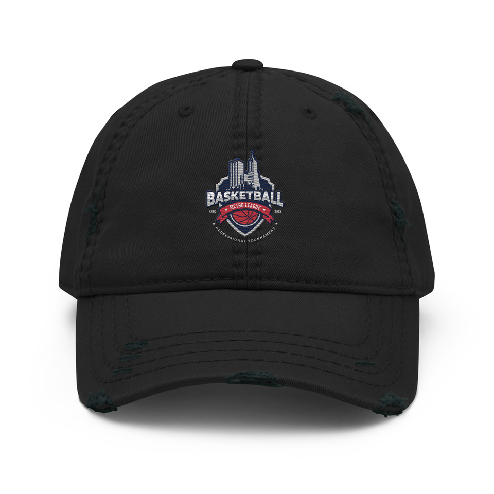 Basketball Sports Logo Distressed Dad Hat