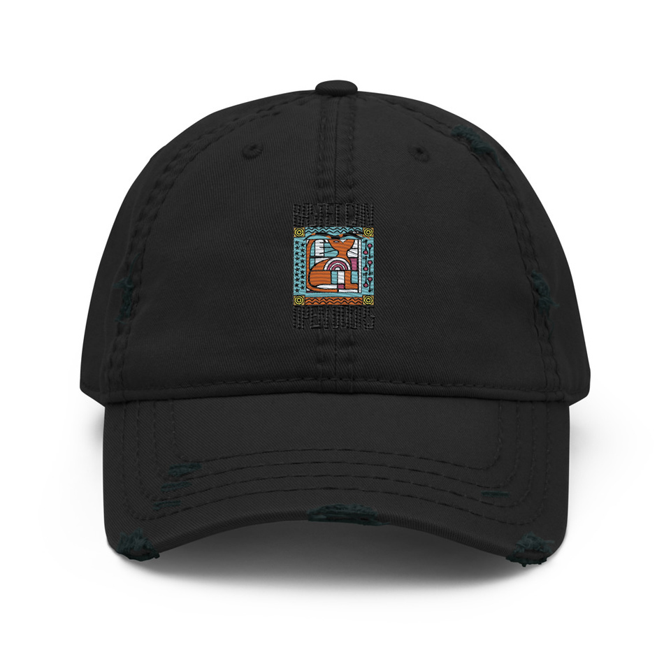 Bastet can Open Doors Distressed Dad Hat