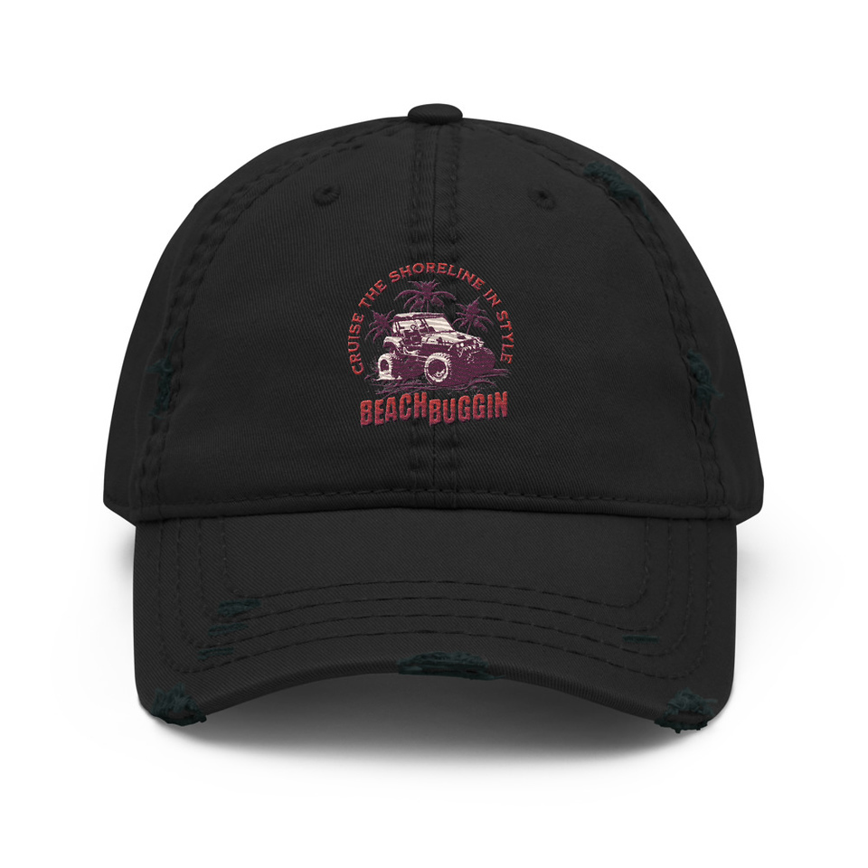 BEACH BUGGIN Distressed Dad Hat