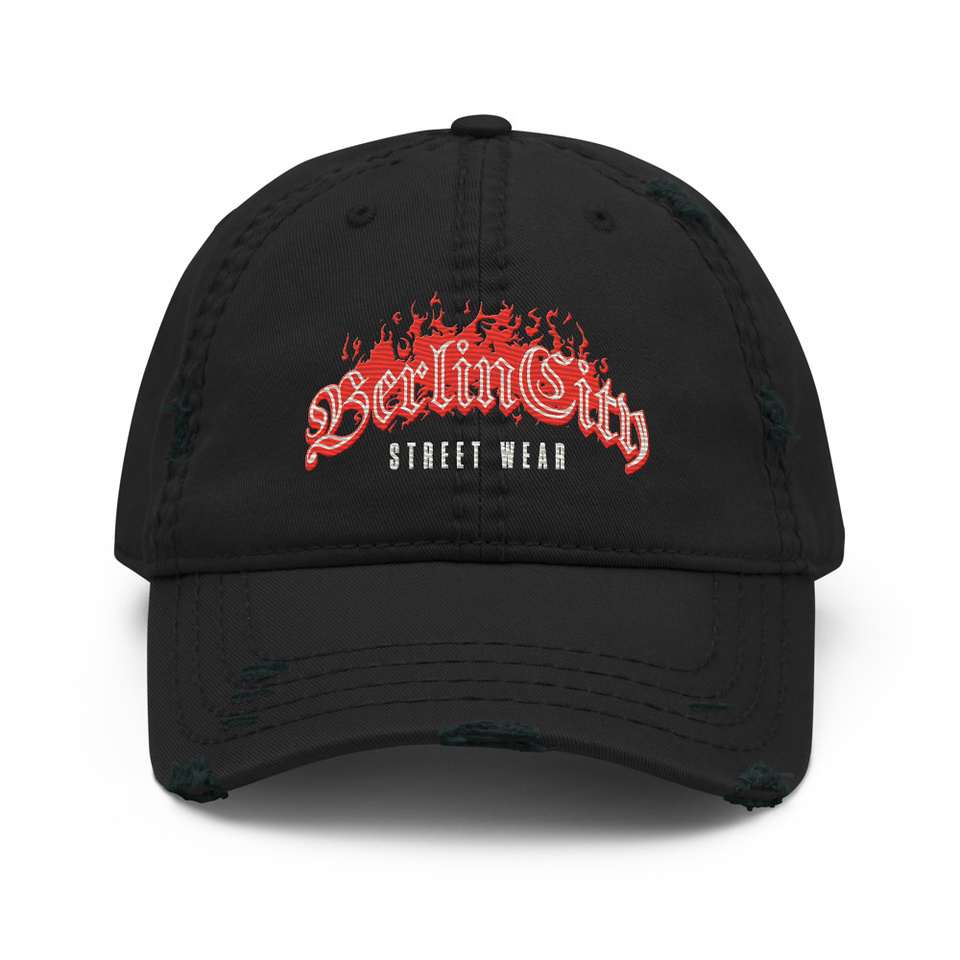Berlin City Streetwear - Fire Distressed Dad Hat