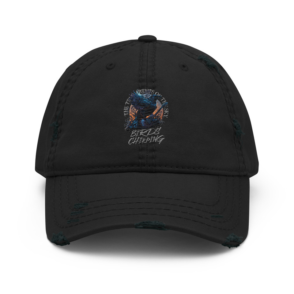 Birds Chirping Distressed Dad Hat