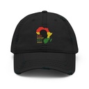 Black History Month - African Continent Distressed Dad Hat