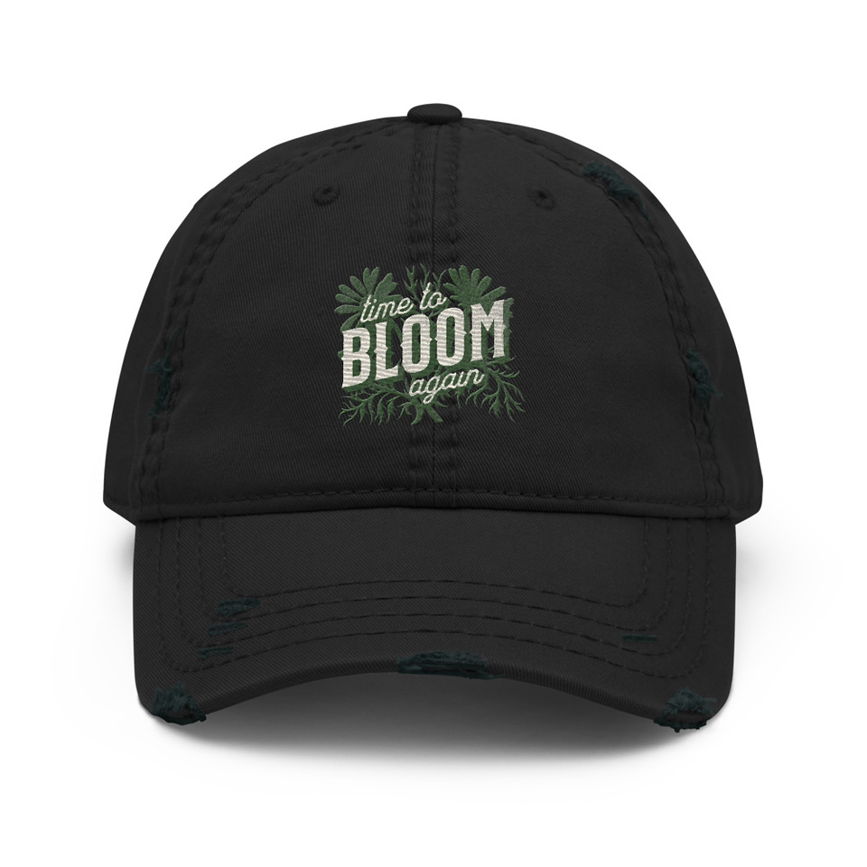 Bloom Again Distressed Dad Hat