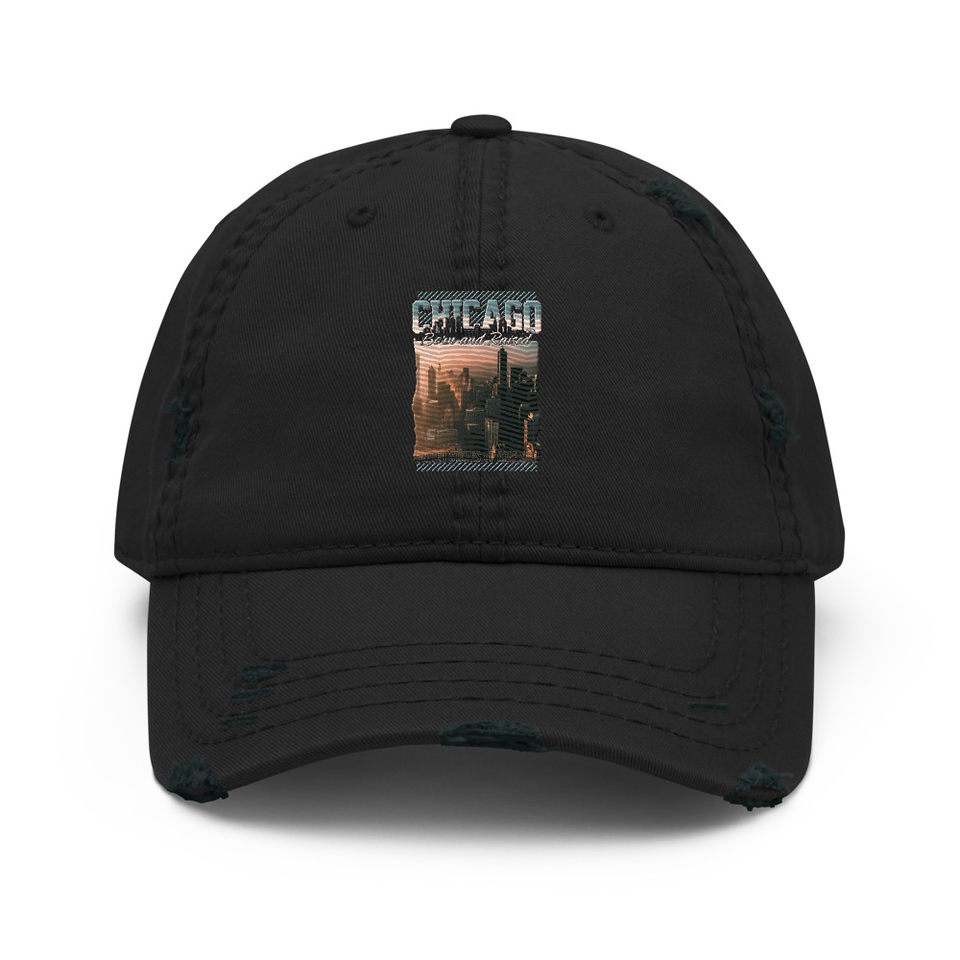 Born and Raised Distressed Dad Hat