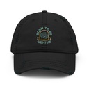 Born To Be Genius - Brain Distressed Dad Hat