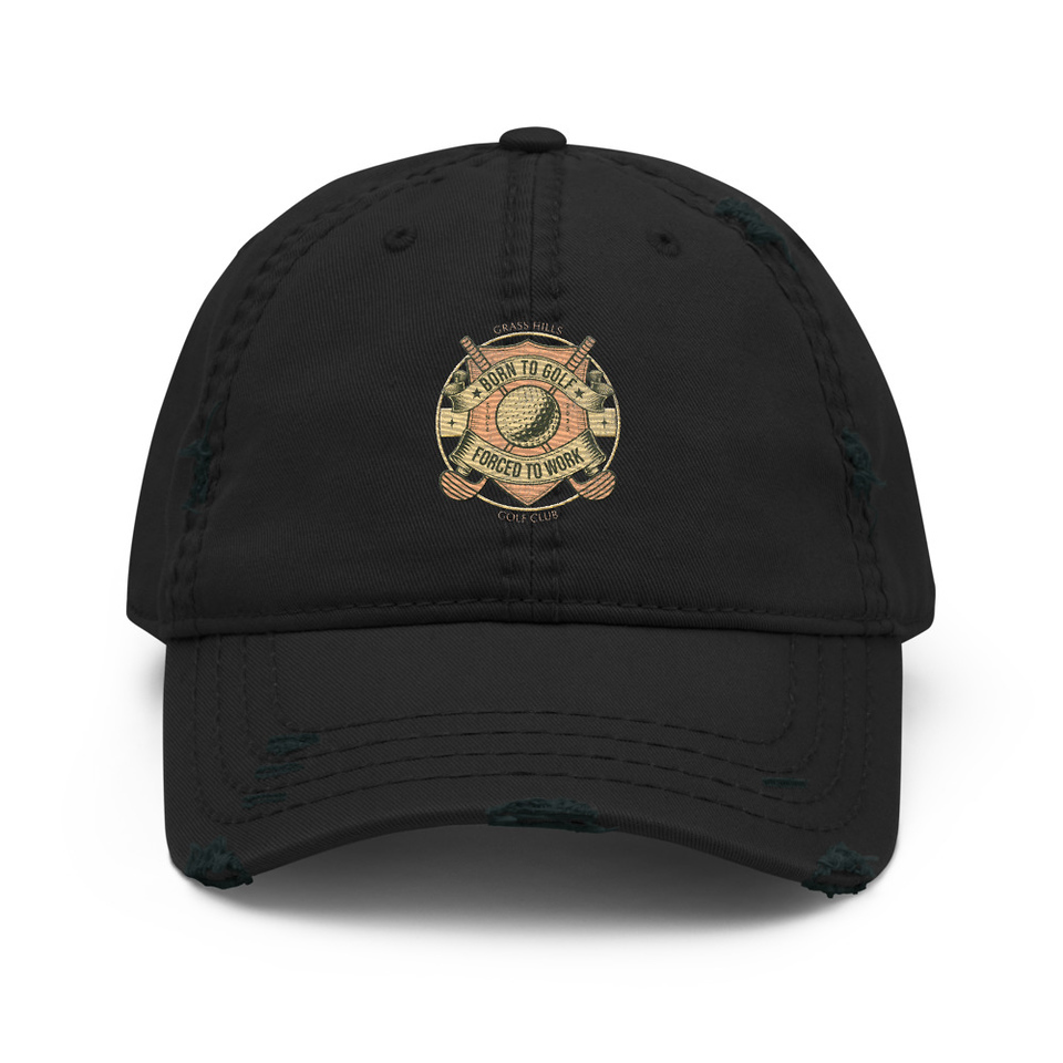 Born To Golf Distressed Dad Hat