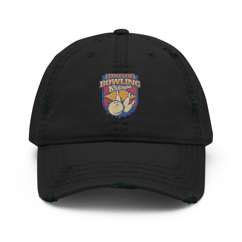 Bowling Championship - Retro Athlectic Sports Distressed Dad Hat
