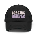 Breathe Deeply Distressed Dad Hat