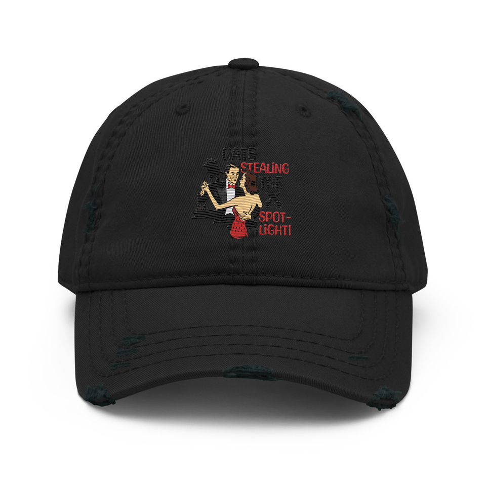 Cats Stealing the Spotlight Distressed Dad Hat