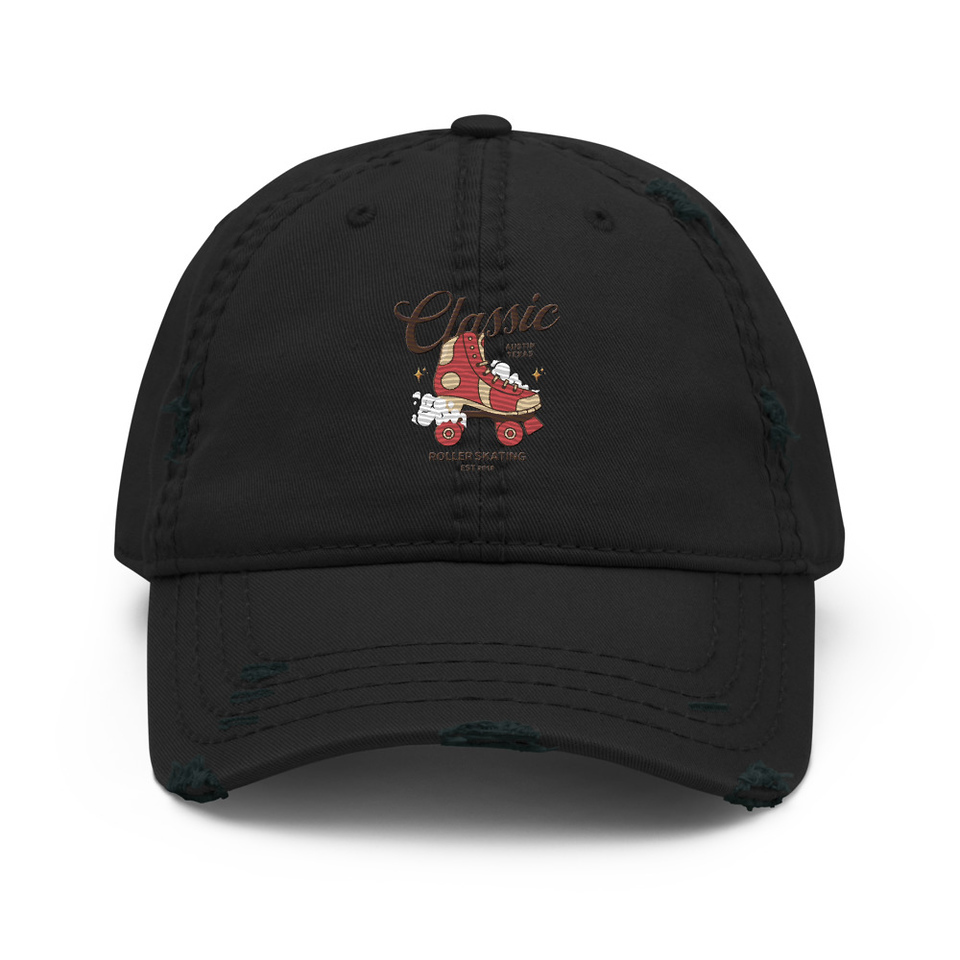 Classic Roller Skating - Sports Apparel Distressed Dad Hat